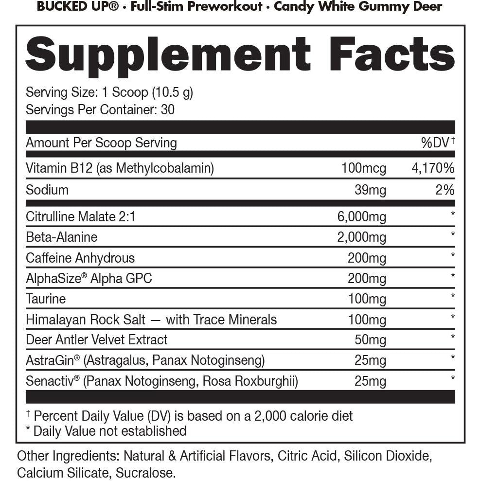 Bucked Up Pre-Workout-N101 Nutrition