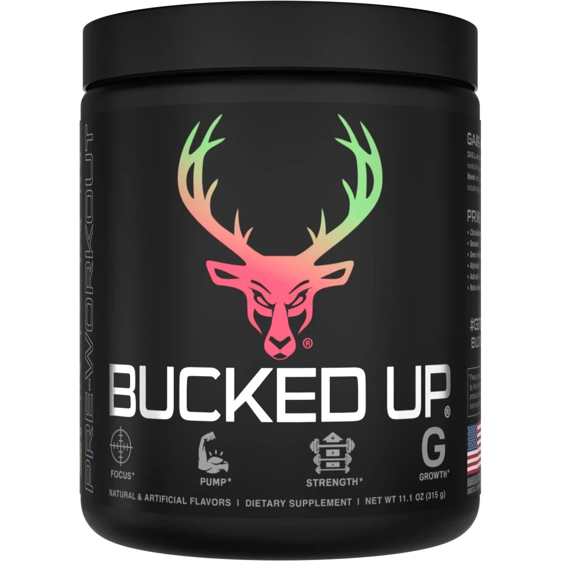 Bucked Up Pre-Workout-30 servings-Strawberry Kiwi-N101 Nutrition