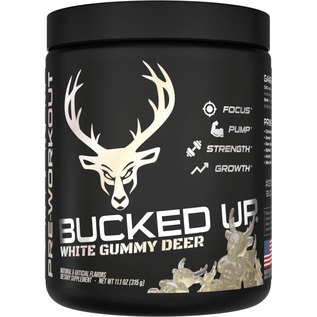 Bucked Up Pre-Workout-30 servings-White Gummy Deer-N101 Nutrition