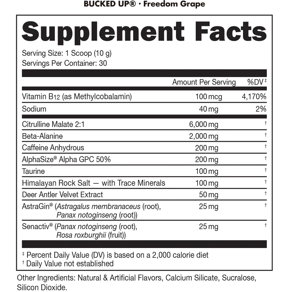 Bucked Up Pre-Workout-N101 Nutrition