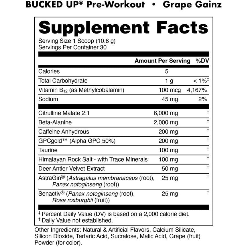 Bucked Up Pre-Workout-N101 Nutrition