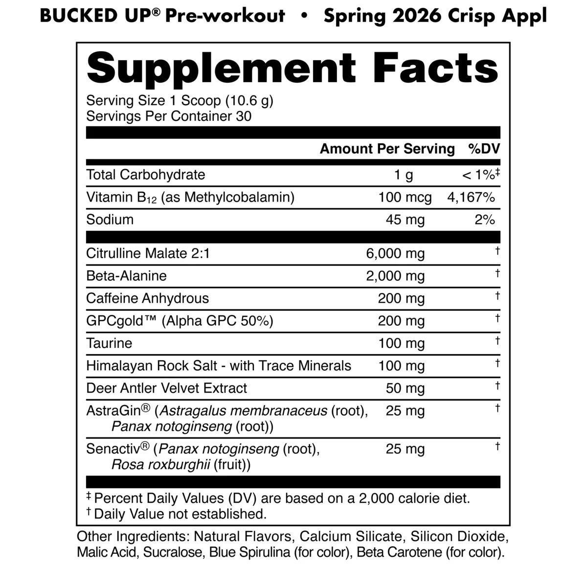Bucked Up Pre-Workout-N101 Nutrition