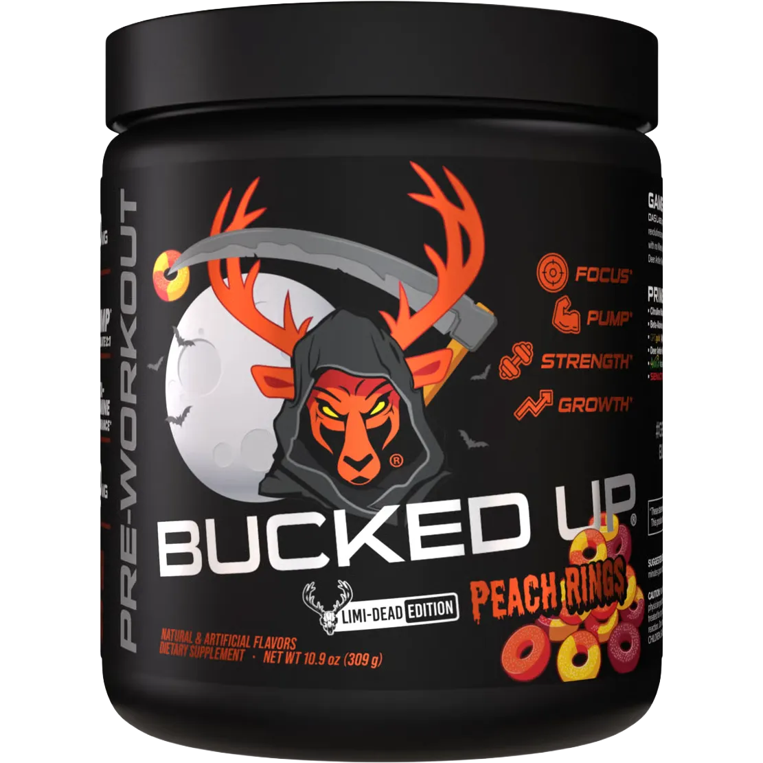 Bucked Up Pre-Workout - Peach Rings (Limi-Dead Edition)-30 servings-N101 Nutrition