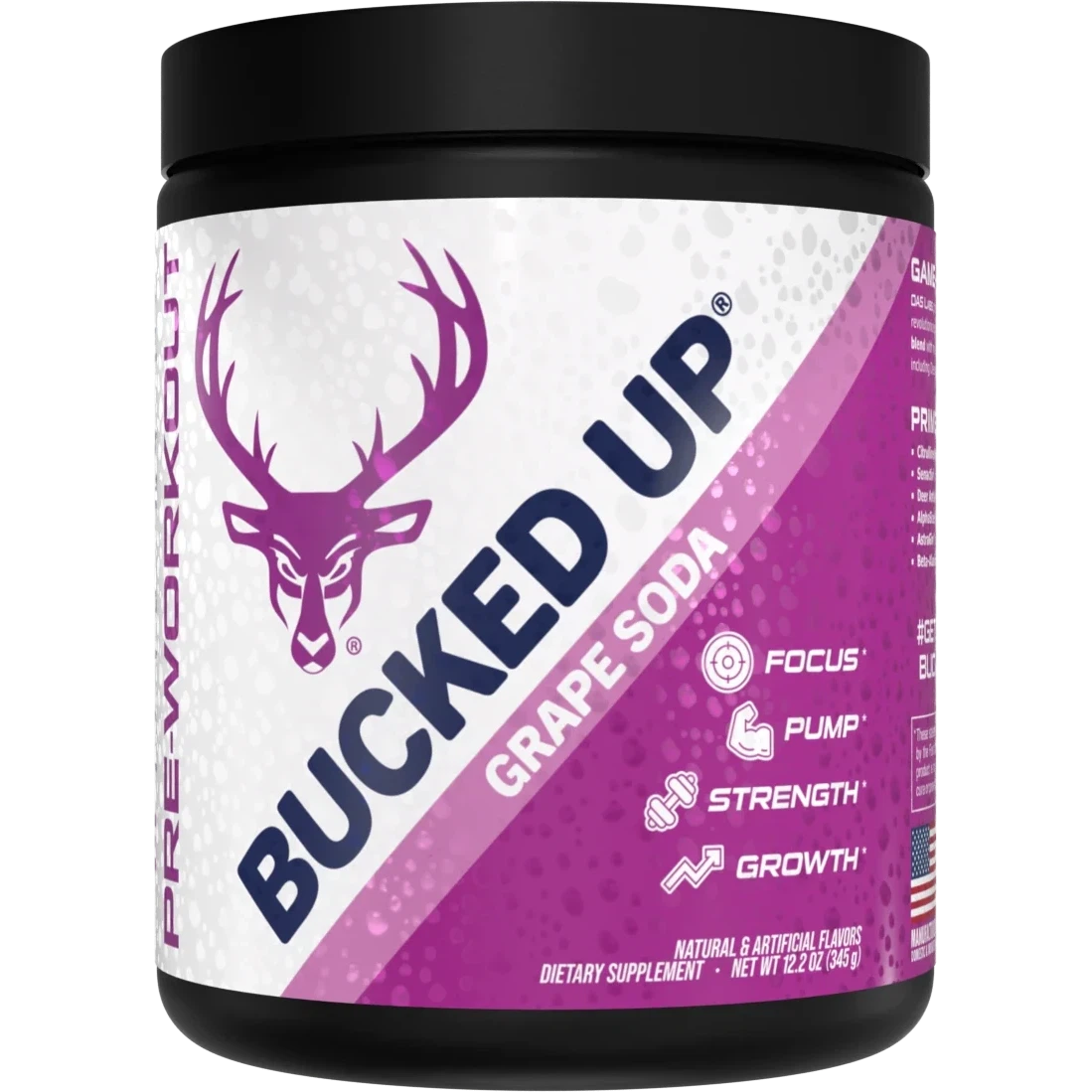 Bucked Up Pre-Workout Soda Line-30 servings-Grape Soda-N101 Nutrition