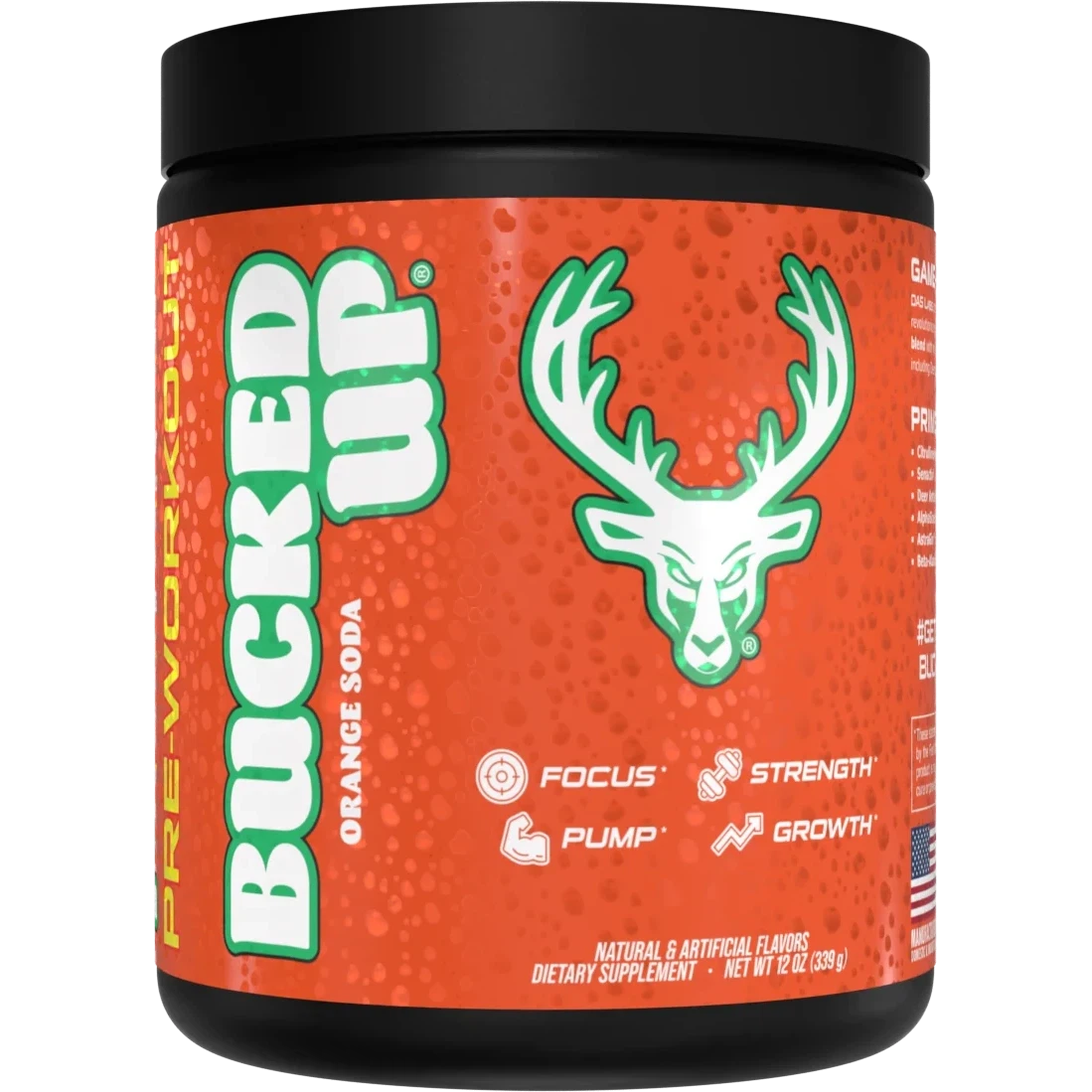 Bucked Up Pre-Workout Soda Line-30 servings-Orange Soda-N101 Nutrition