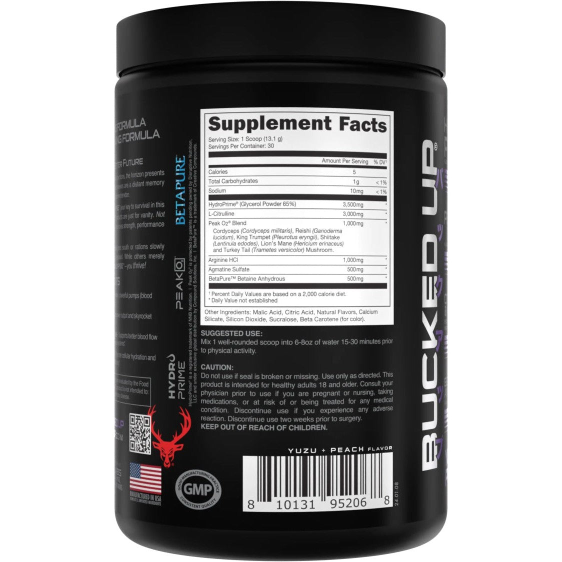 Bucked Up Pump-Ocalypse Anime Series-30 servings-Yuzu / Peach-N101 Nutrition