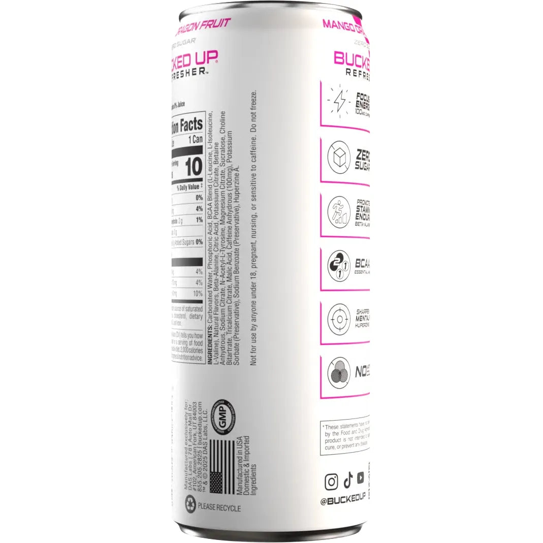Bucked Up Refresher RTD-N101 Nutrition