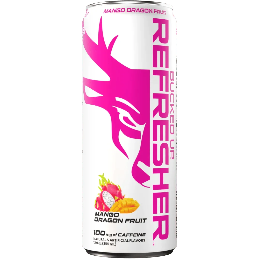 Bucked Up Refresher RTD-Single (12 fl oz)-Mango Dragonfruit-N101 Nutrition