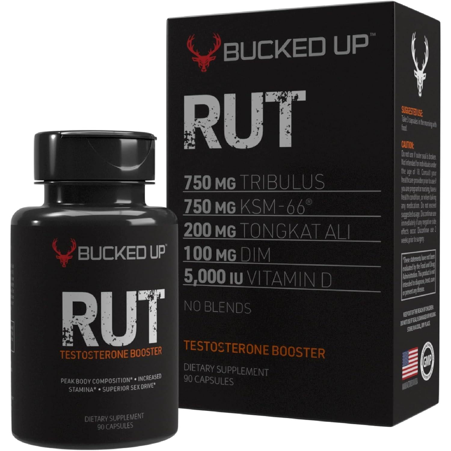 Bucked Up RUT Testosterone Booster-90 capsules-N101 Nutrition