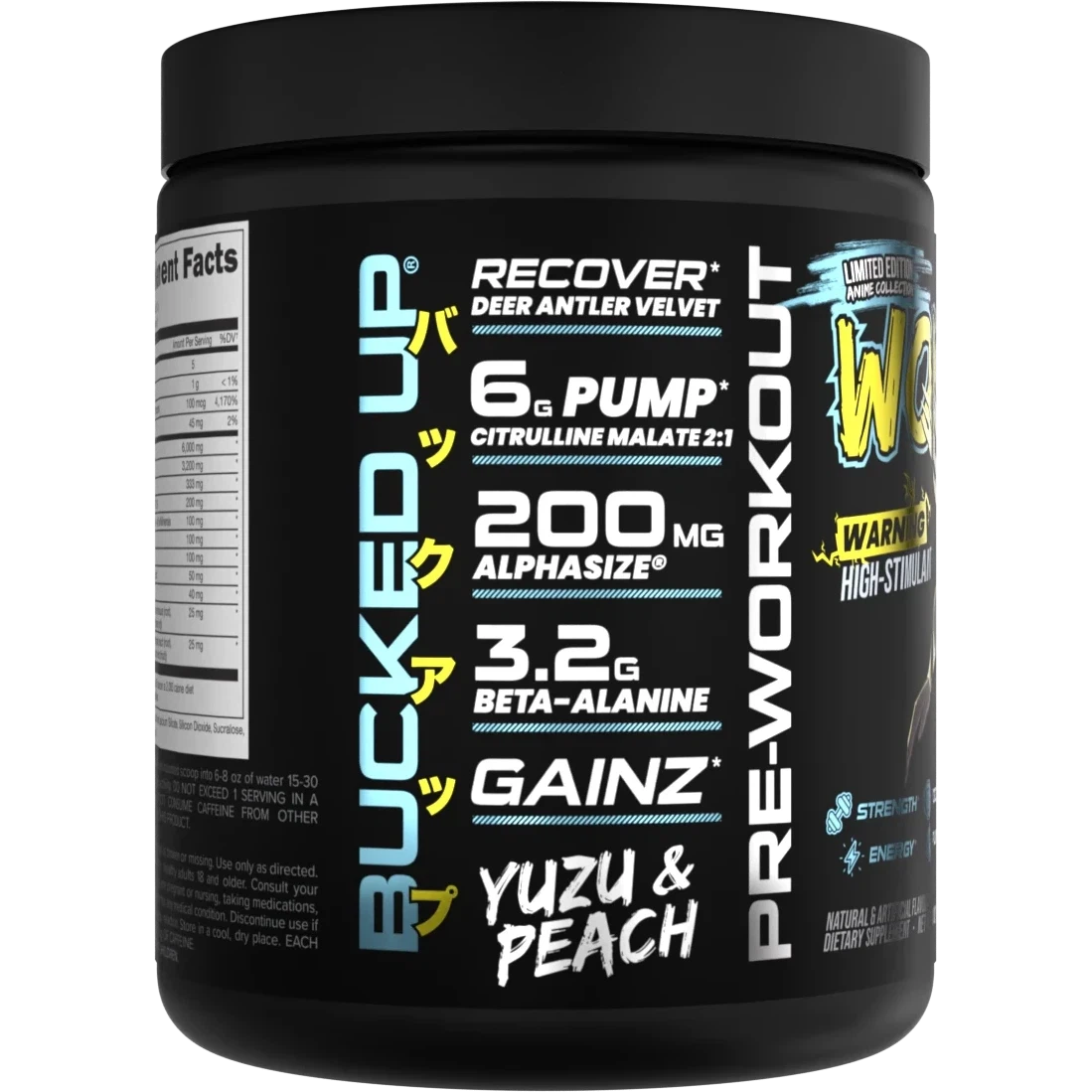 Bucked Up Woke AF Anime Series-30 servings-Yuzu / Peach-N101 Nutrition