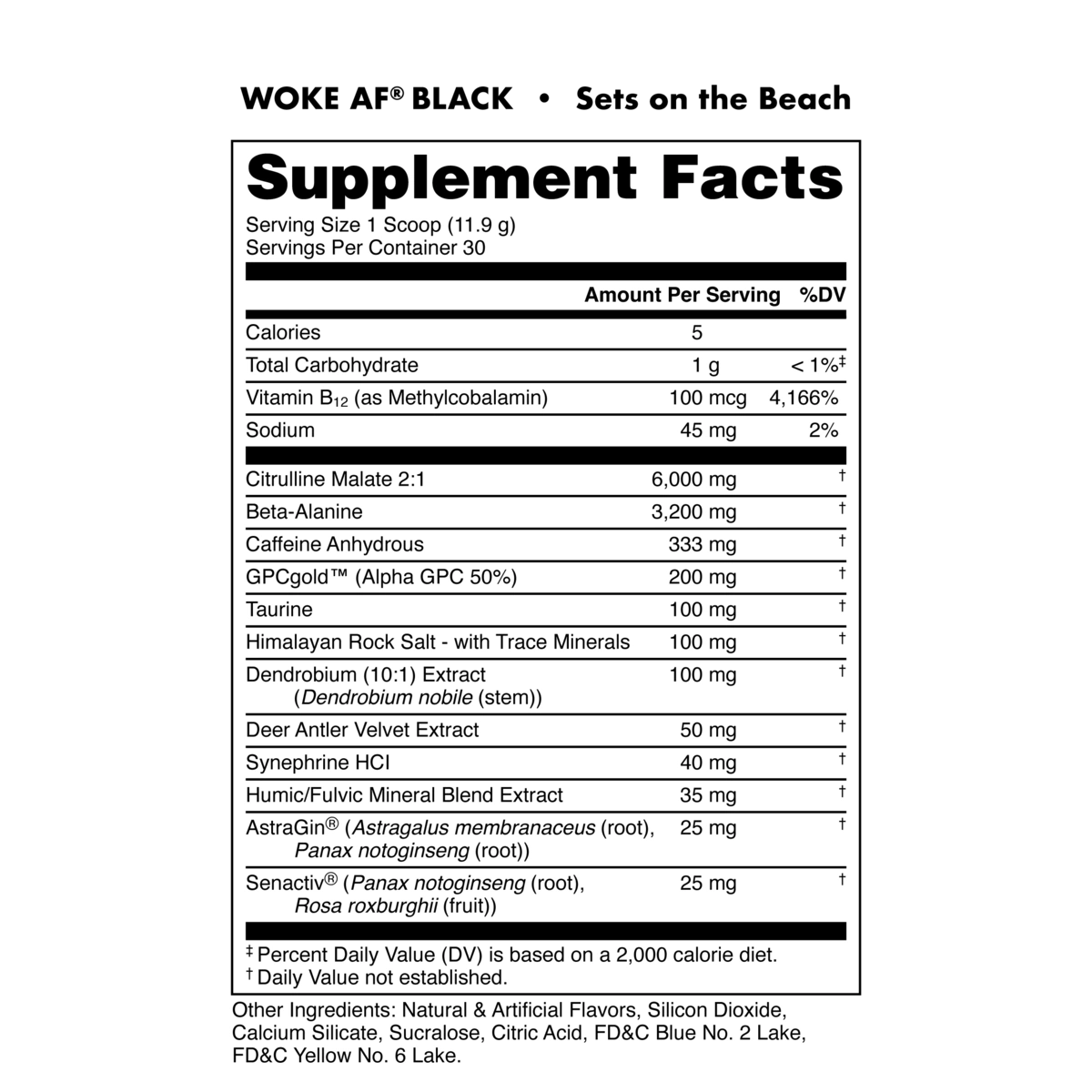 Bucked Up WOKE AF BLACK-N101 Nutrition