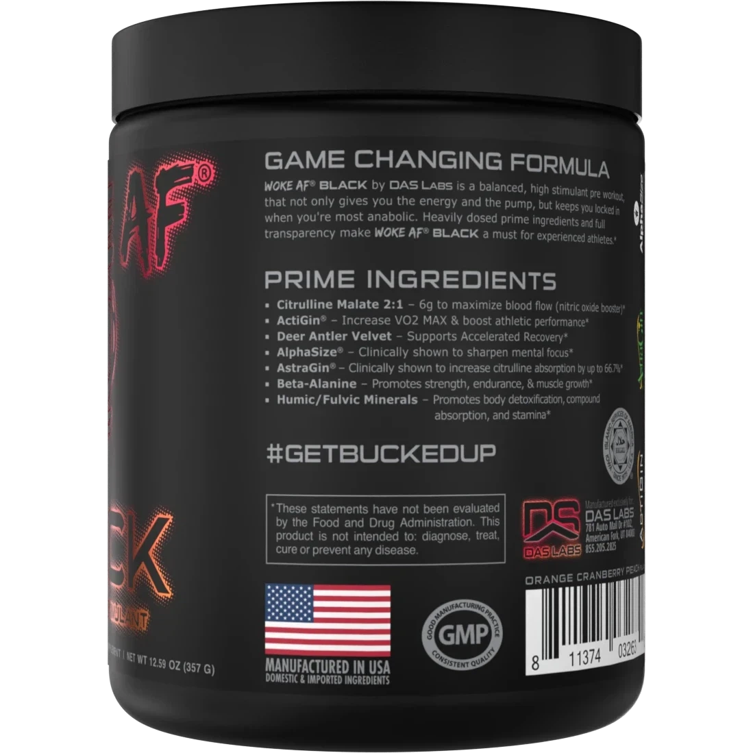 Bucked Up WOKE AF BLACK Pre-Workout-N101 Nutrition