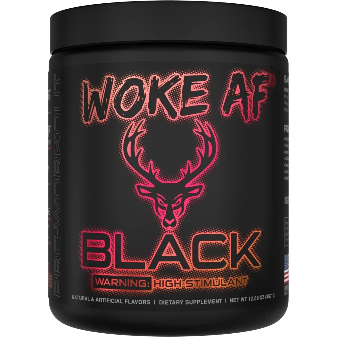 Bucked Up WOKE AF BLACK Pre-Workout-30 servings-Sets On The Beach (Orange-Cranberry-Peach)-N101 Nutrition