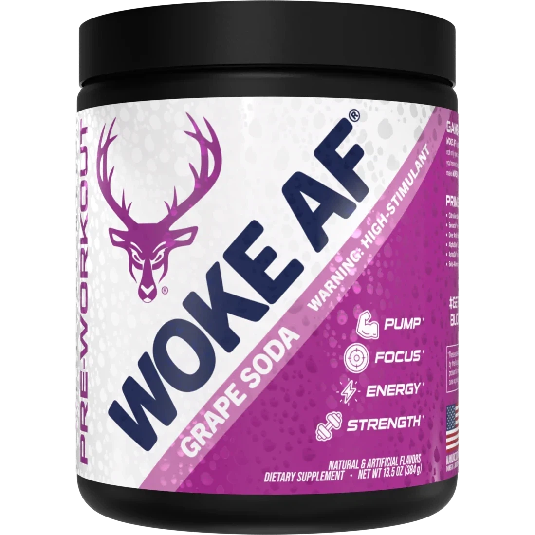 Bucked Up Woke AF Soda Line-30 servings-Grape Soda-N101 Nutrition