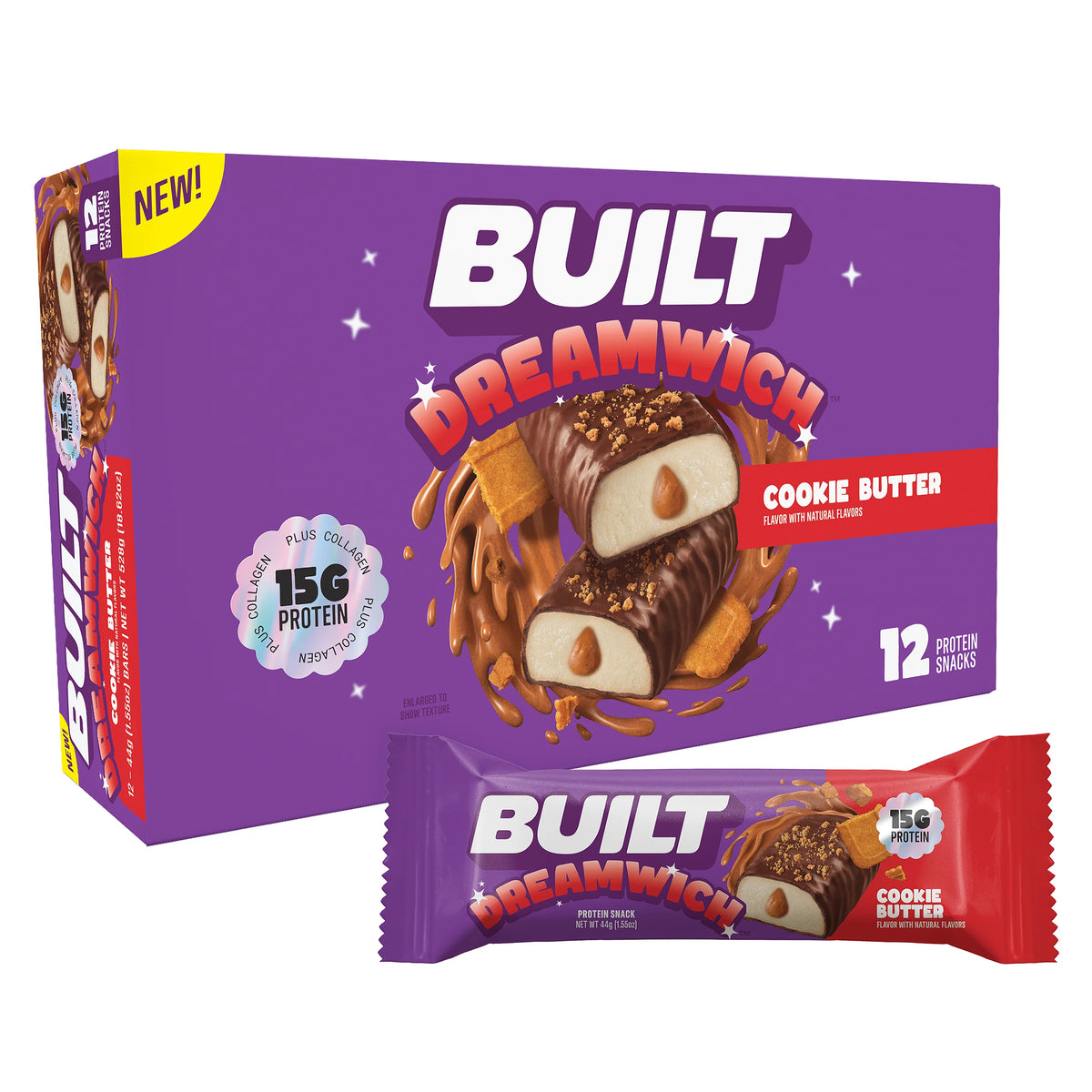 BUILT Dreamwich - Cookie Butter-Box (12 bars)-N101 Nutrition