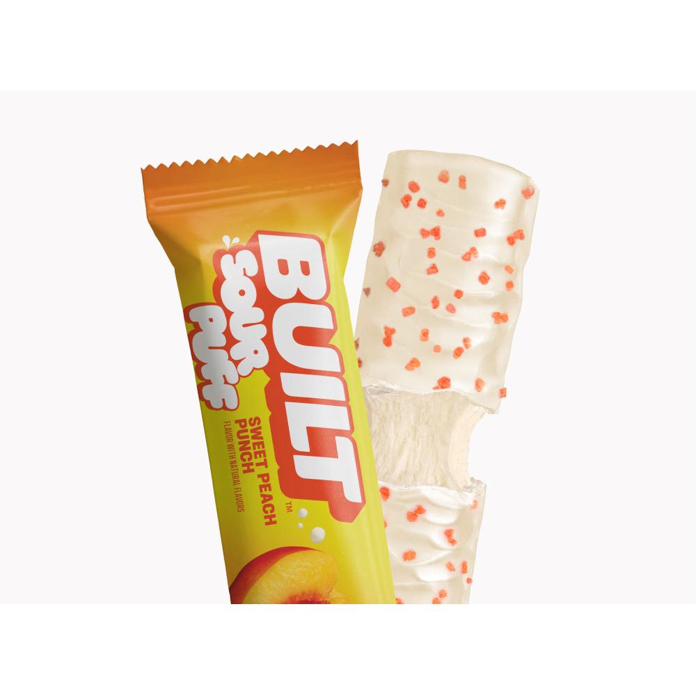 BUILT Sour Puff Bar-Single (41 g)-Sweet Peach Punch-N101 Nutrition