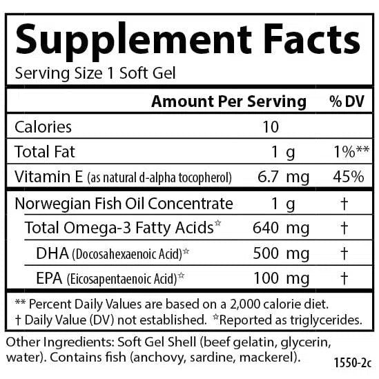 Carlson Super-DHA Gems-60 + 20 FREE softgels-N101 Nutrition