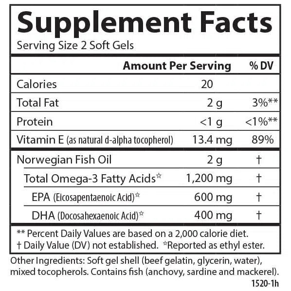 Carlson Super Omega-3 Gems-N101 Nutrition