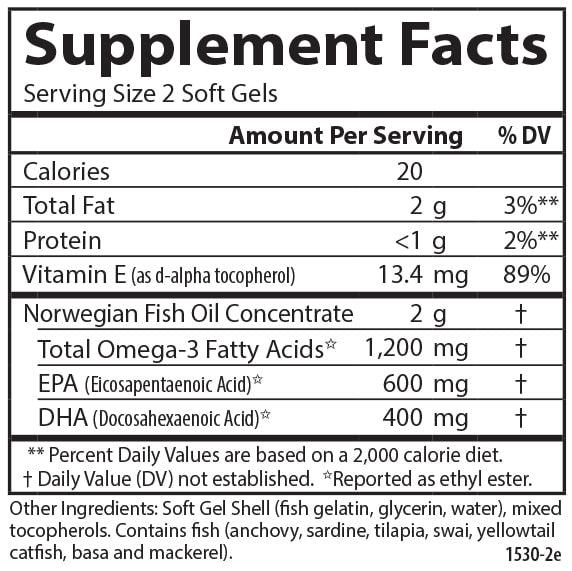 Carlson Super Omega-3 Gems (in Fish Gelatin Softgels)-100 + 30 FREE softgels-N101 Nutrition