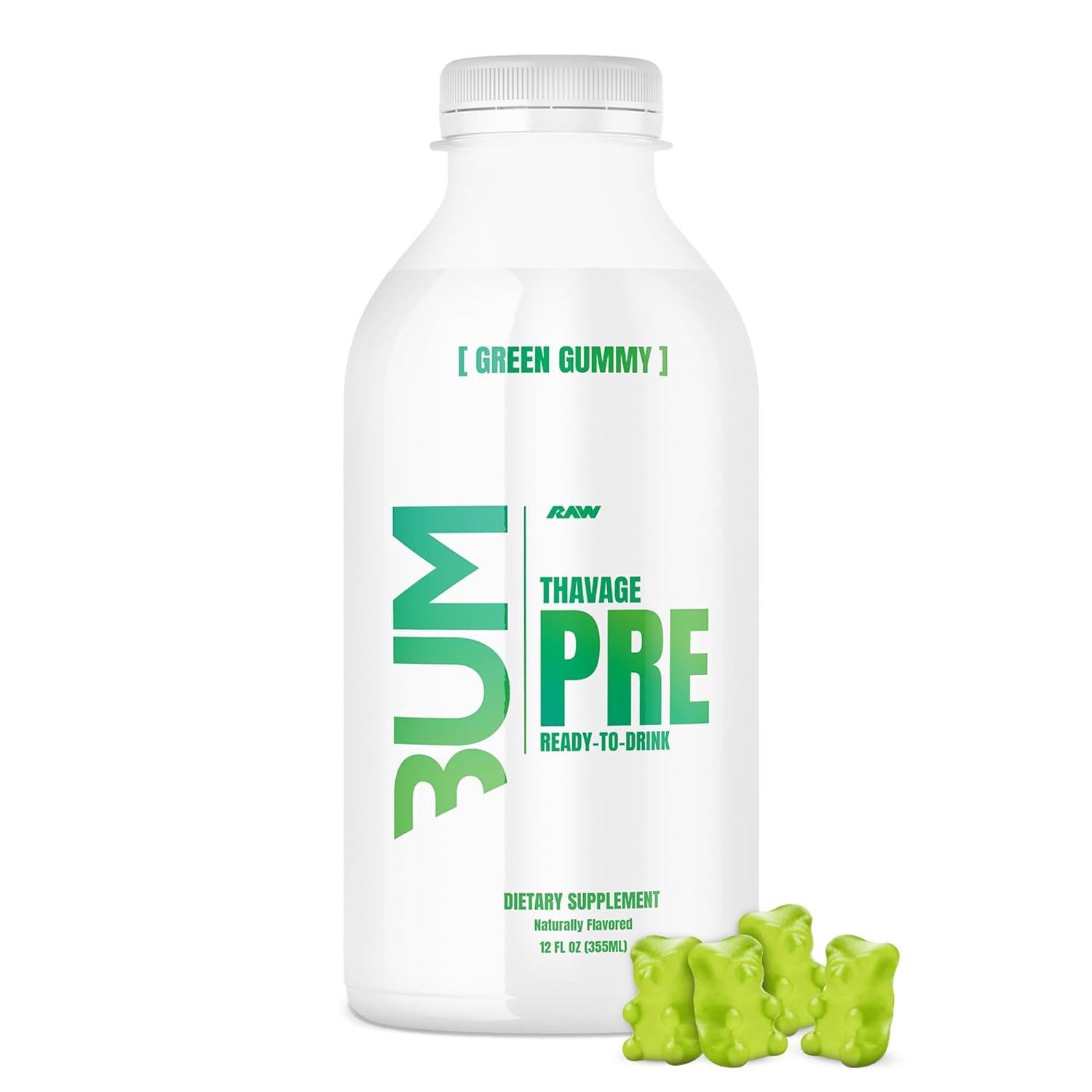 CBUM Series Thavage PRE RTD-Single (12 fl oz / 355 mL)-Green Gummy-N101 Nutrition