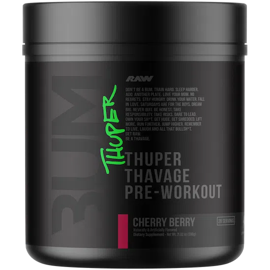 CBUM Thuper Thavage Pre-Workout-20 servings-Cherry Berry-N101 Nutrition