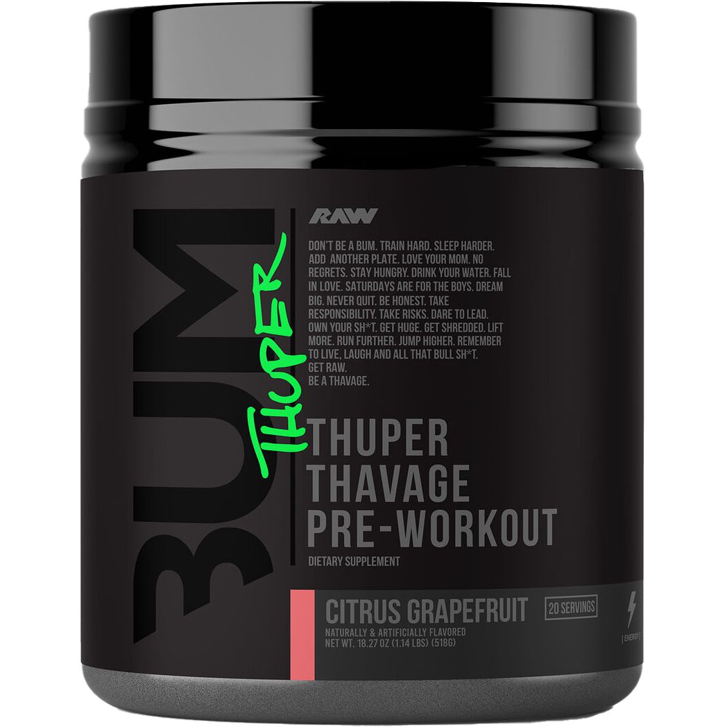 CBUM Thuper Thavage Pre-Workout-20 servings-Citrus Grapefruit-N101 Nutrition