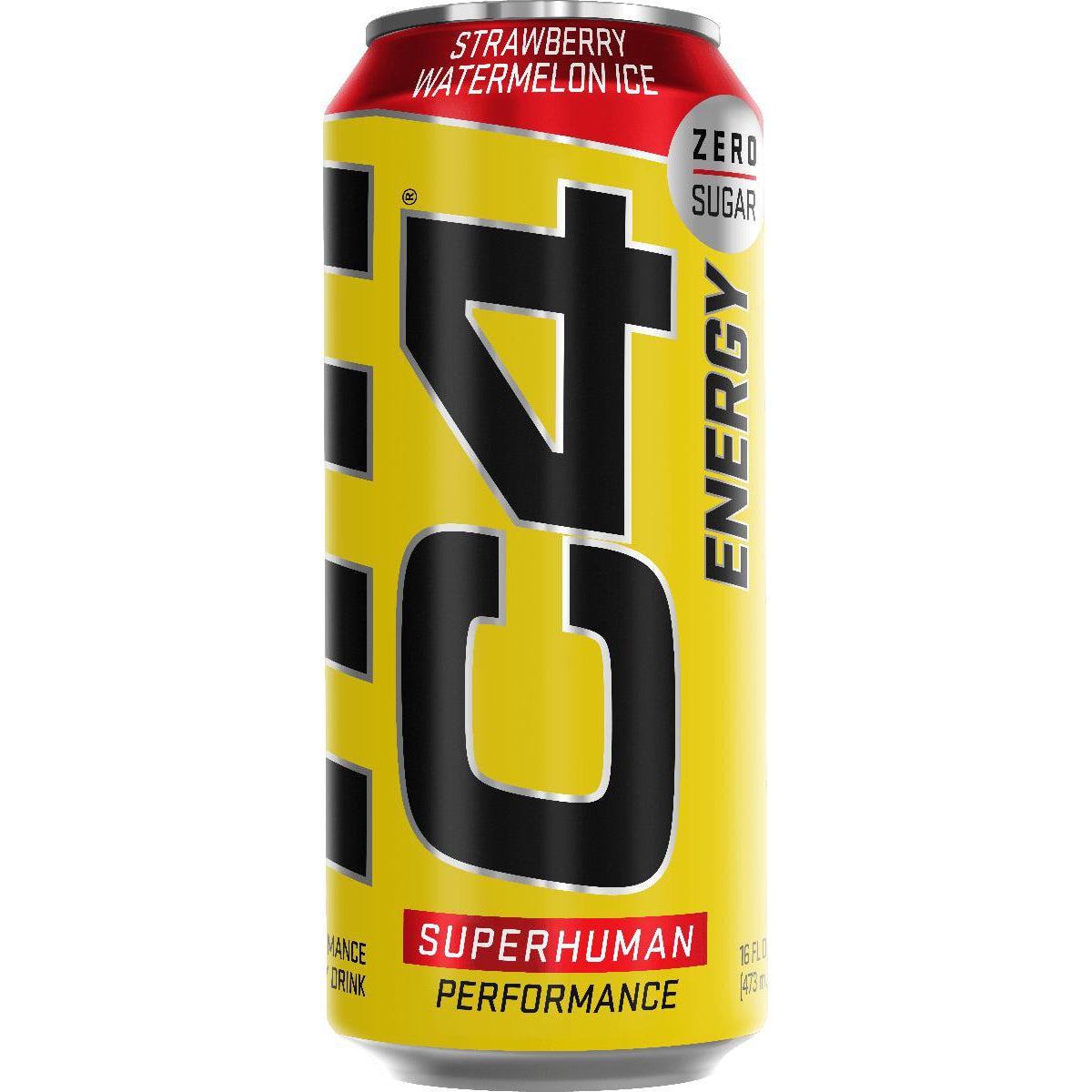 Cellucor C4 Energy Carbonated Drink-Can (16 fl oz / 473 mL)-Strawberry Watermelon Ice-N101 Nutrition