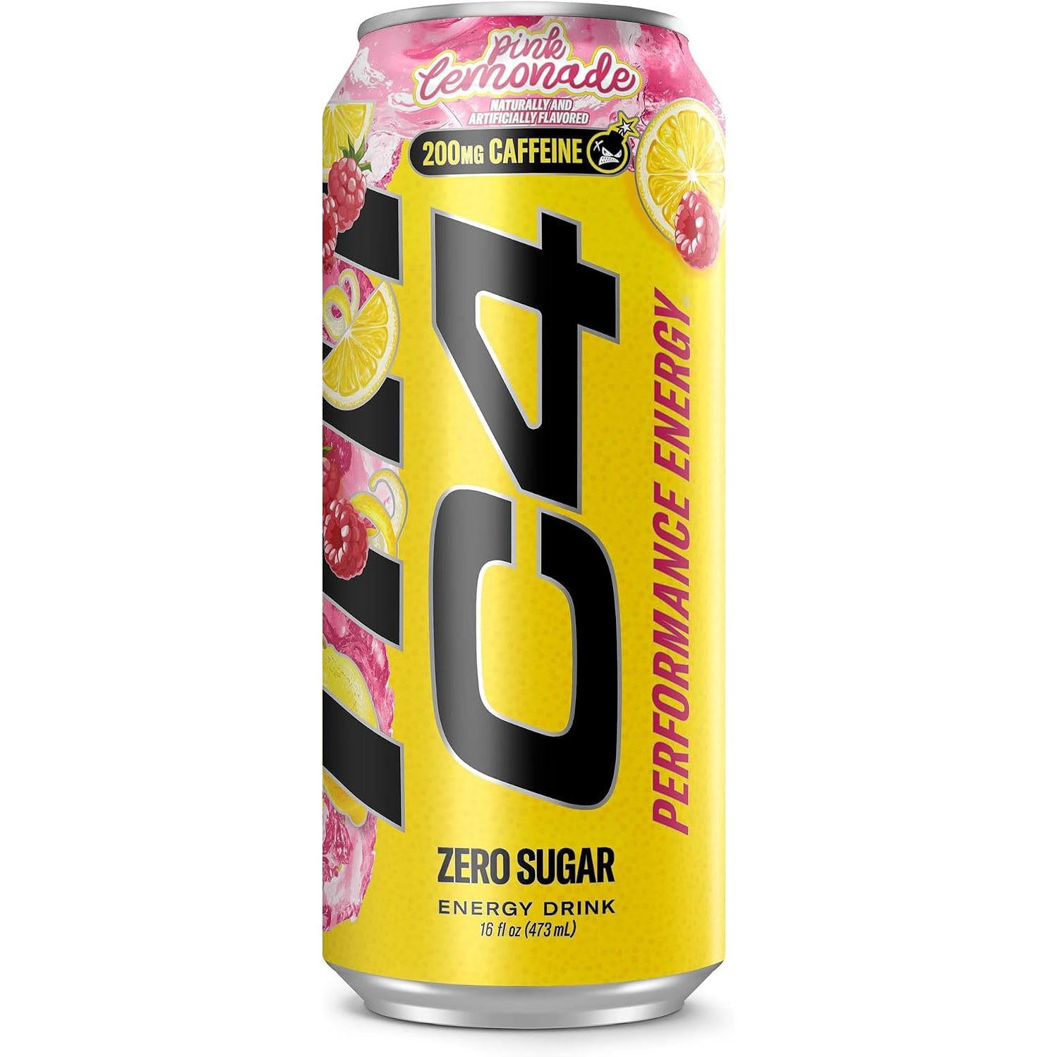 Cellucor C4 Performance Energy Drink (Carbonated)-Can (16 fl oz / 473 mL)-Pink Lemonade-N101 Nutrition