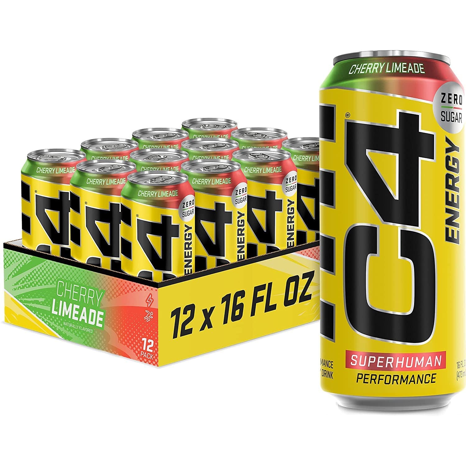 Cellucor C4 Performance Energy Drink (Carbonated)-Case (12 cans)-Cherry Limeade-N101 Nutrition