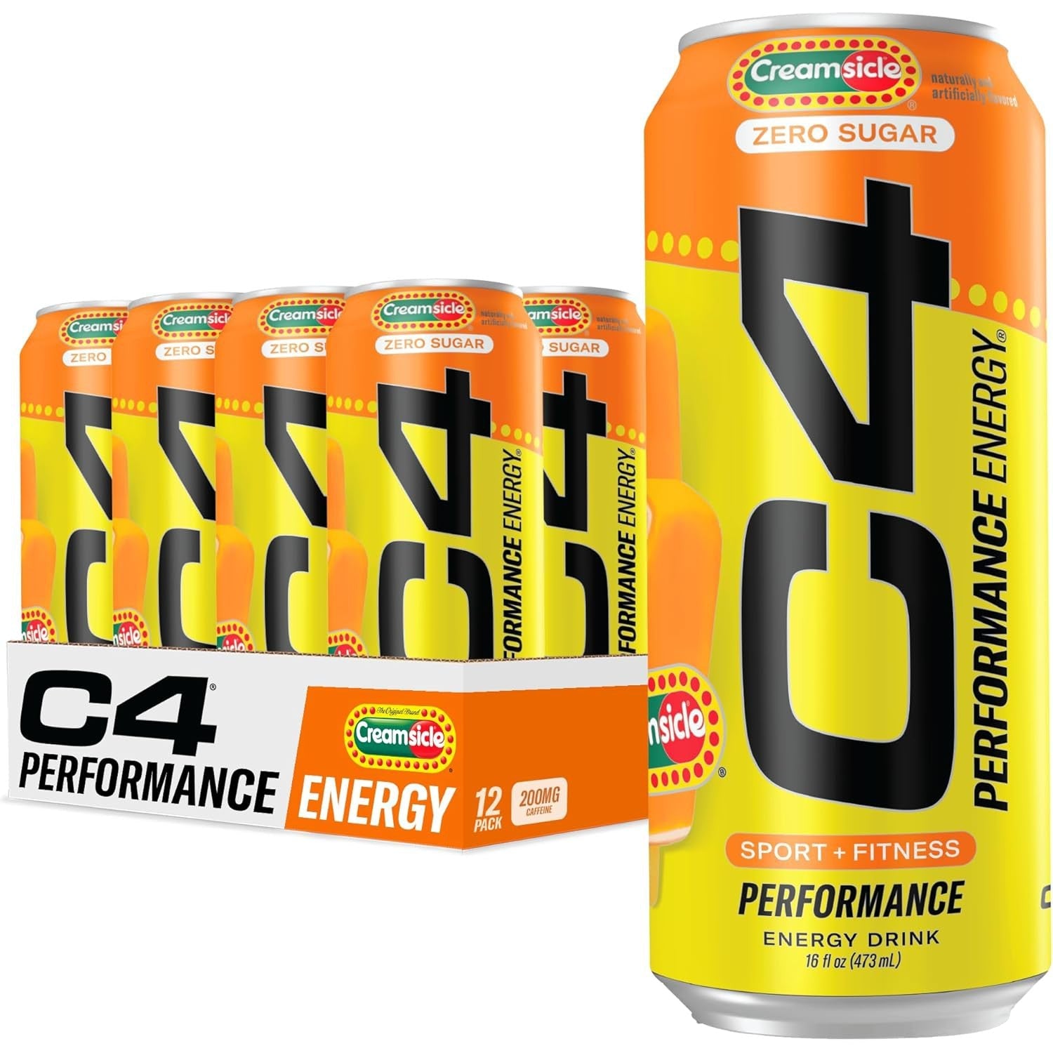 Cellucor C4 Performance Energy Drink (Carbonated)-Case (12 cans)-Orange Creamsicle®-N101 Nutrition