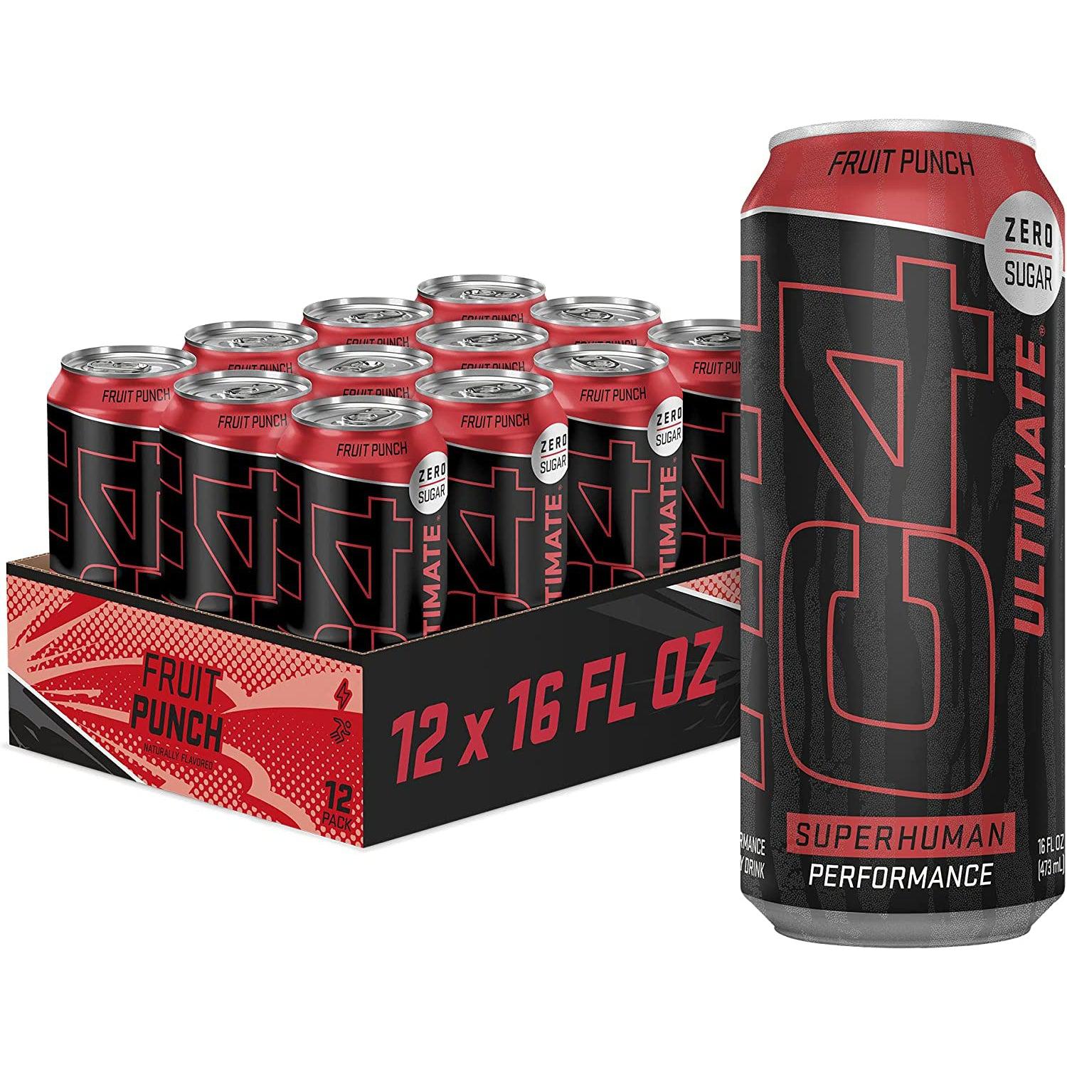 Cellucor C4 Ultimate Carbonated Drink-Case (12 cans)-Fruit Punch-N101 Nutrition