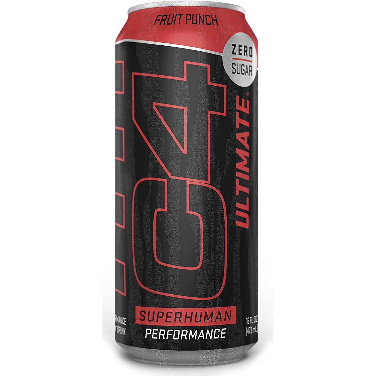 Cellucor C4 Ultimate Carbonated Drink-Single 16 fl oz (473 mL)-Fruit Punch-N101 Nutrition