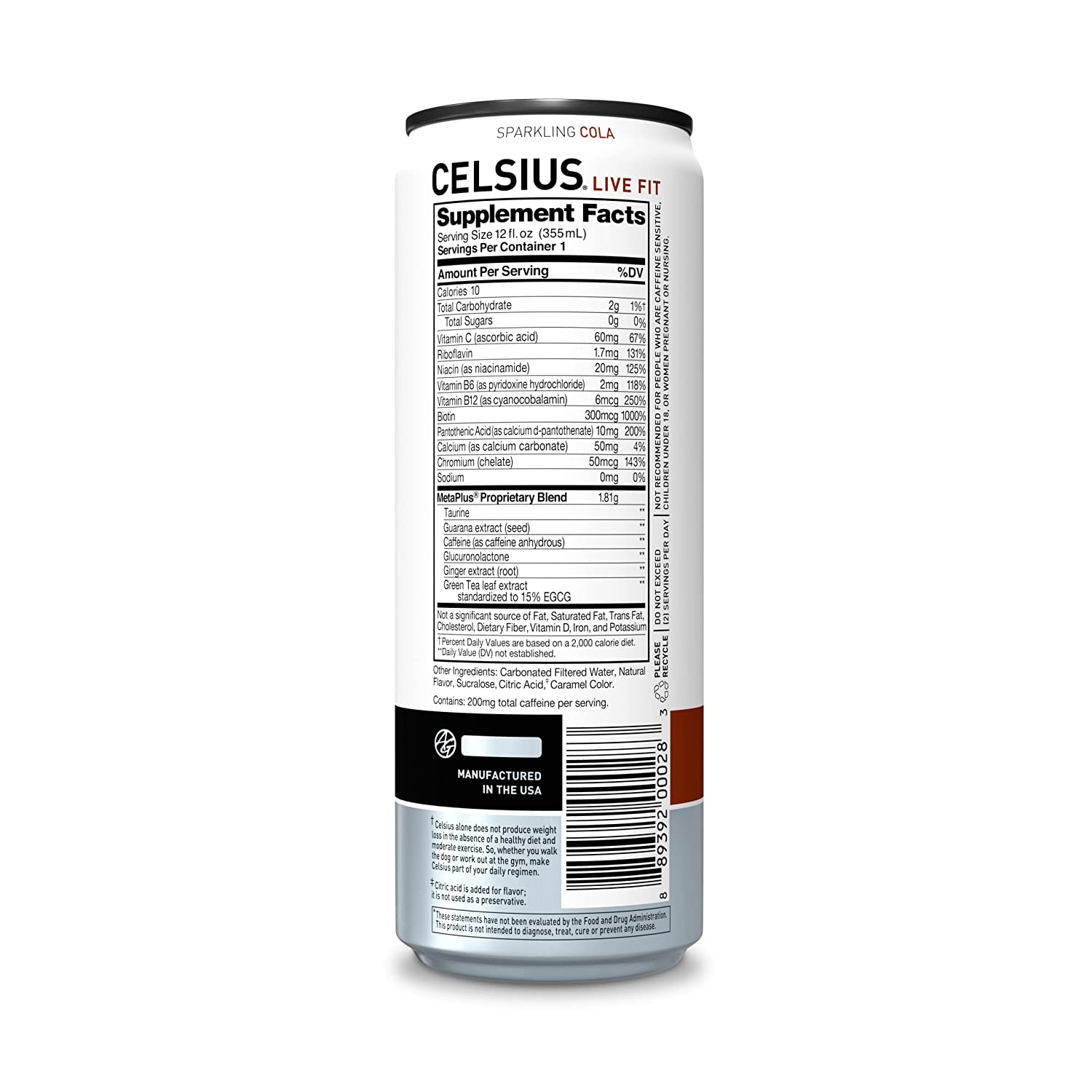 Celsius Energy Drink-N101 Nutrition