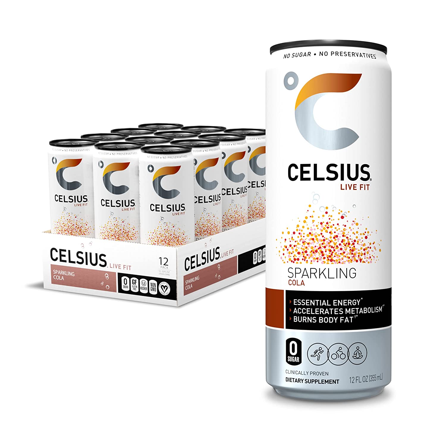 Celsius Energy Drink-Case (12 cans)-Sparkling Cola-N101 Nutrition