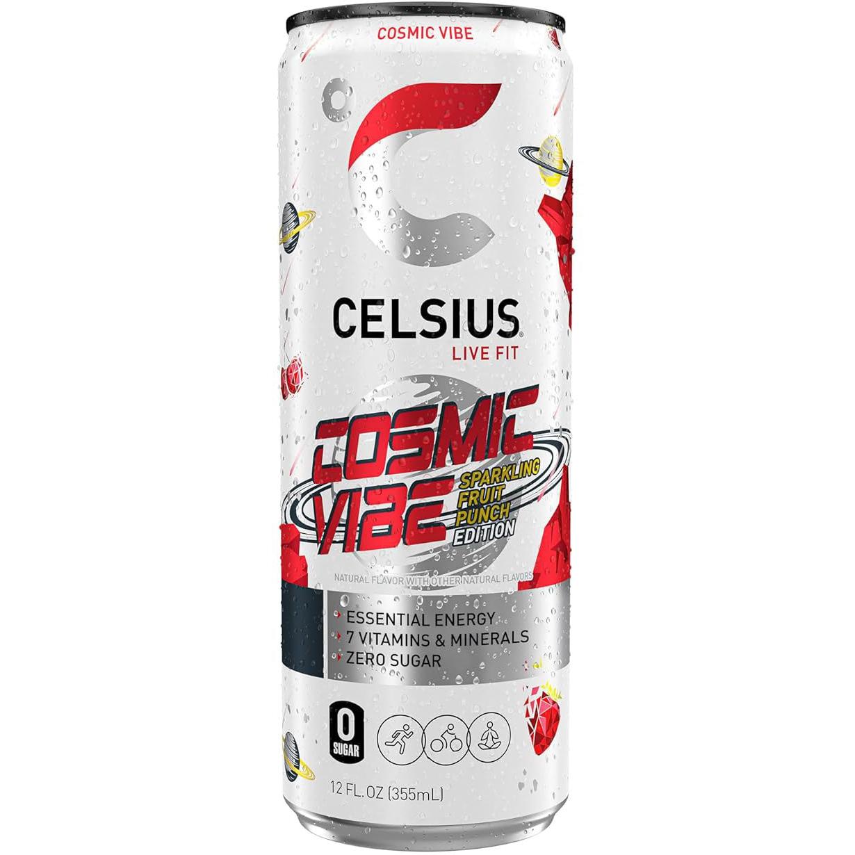 Celsius Energy Drink-Single (12 fl oz / 355 mL)-COSMIC VIBE Sparkling Fruit Punch-N101 Nutrition