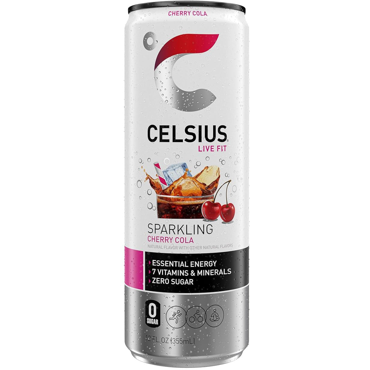 Celsius Energy Drink-Single (12 fl oz / 355 mL)-Sparkling Cherry Cola-N101 Nutrition
