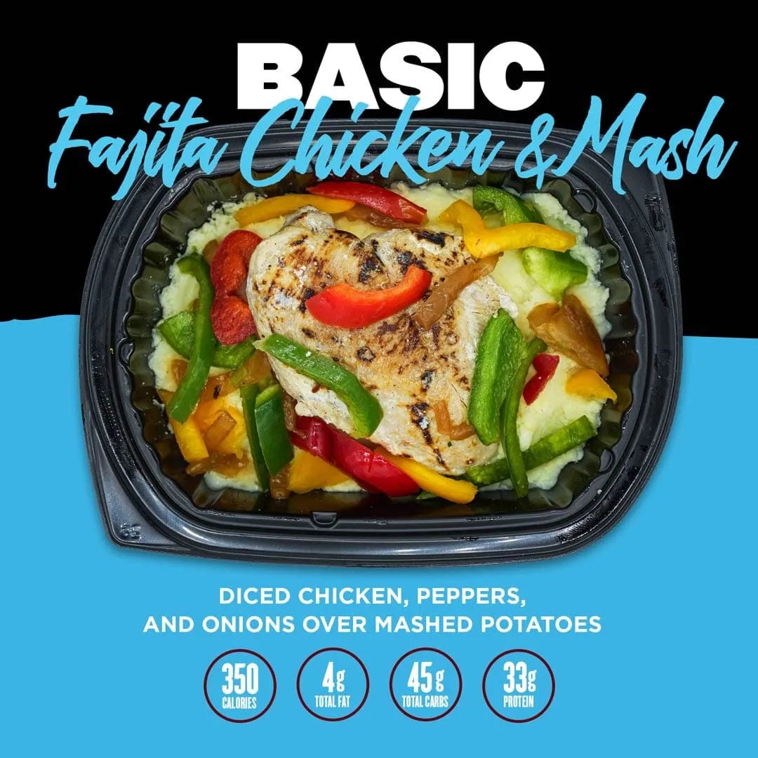 Clean Eatz Kitchen Meal Basics-Fajita Chicken & Mash-N101 Nutrition