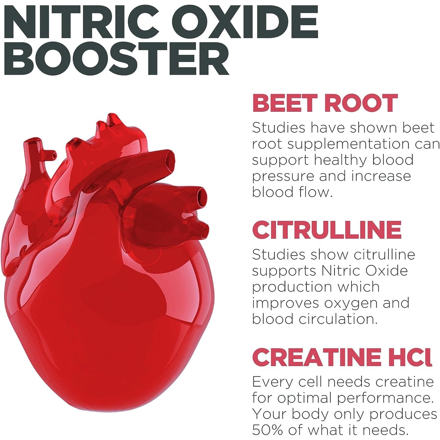 CON-CRET + Nitric Oxide with HydroNOX™-40 servings-Blood Orange Berry-N101 Nutrition