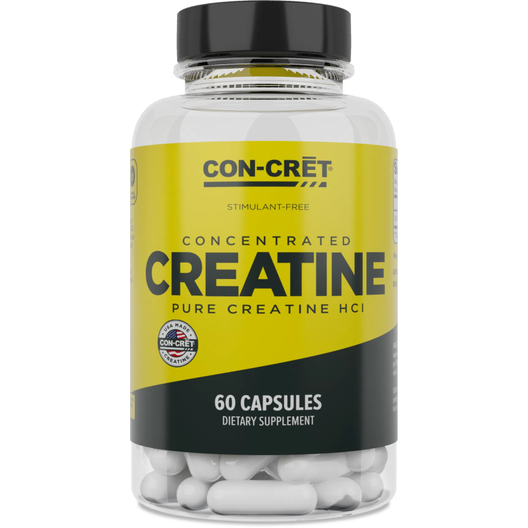 CON-CRET Patented Creatine HCl Capsules-60 capsules-N101 Nutrition