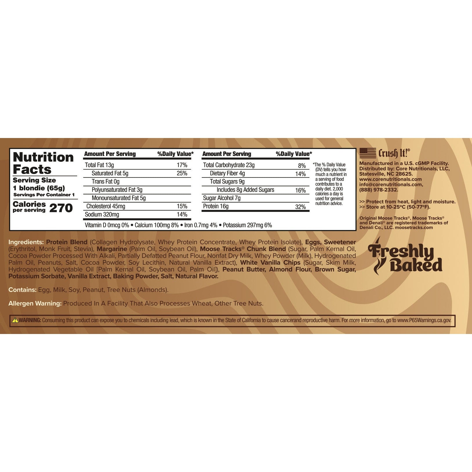 Core Nutritionals Moose Tracks® Protein Blondie-N101 Nutrition