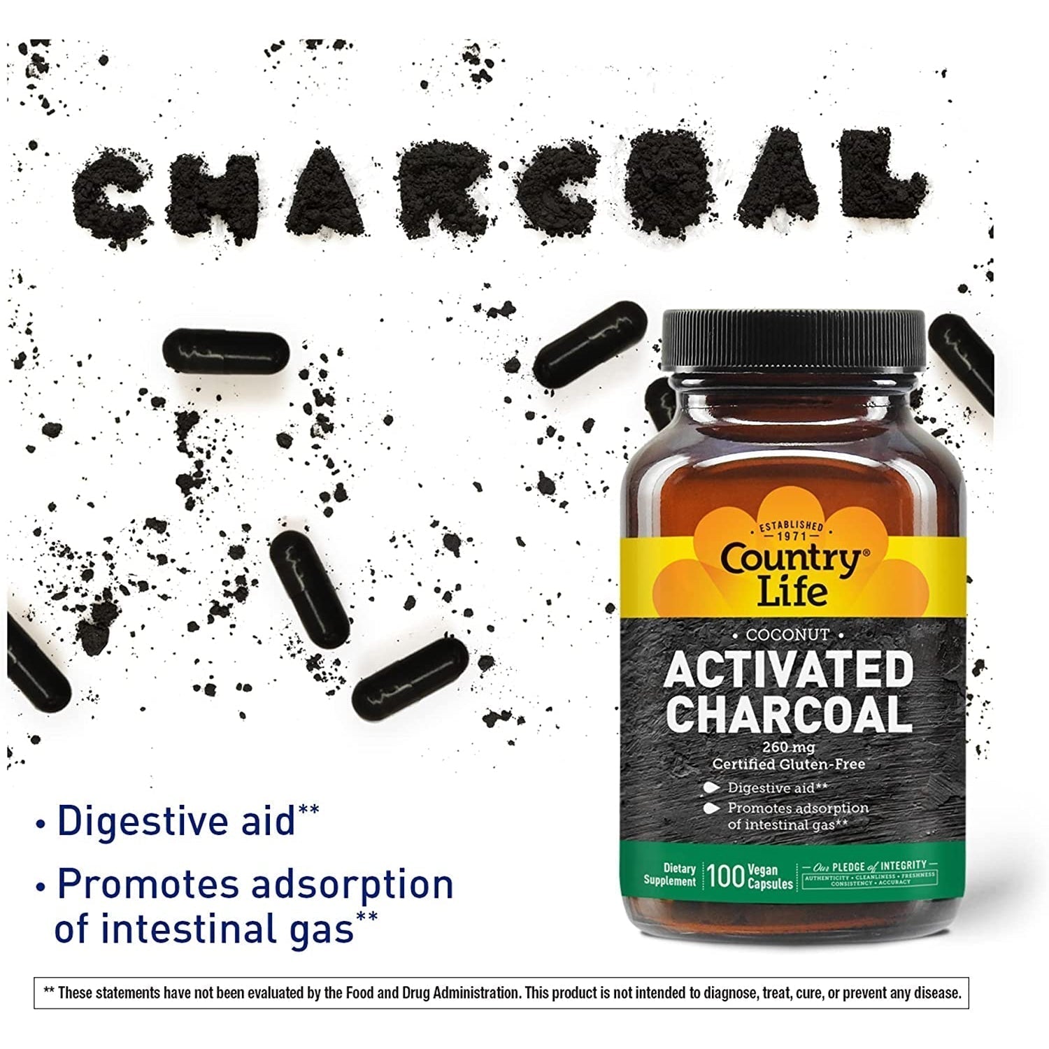 Country Life Activated Charcoal-N101 Nutrition