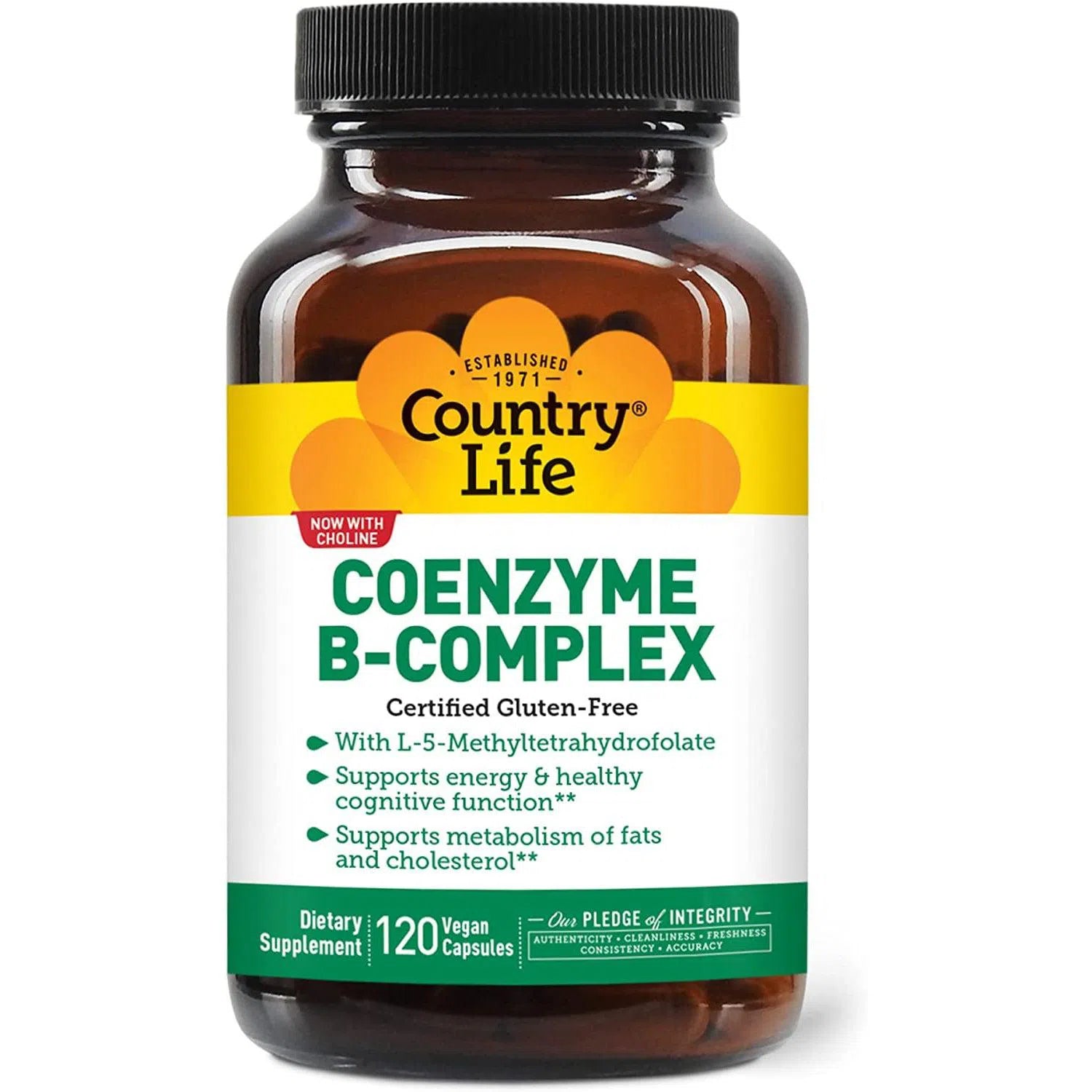 Country Life Coenzyme B-Complex-120 vegan capsules-N101 Nutrition