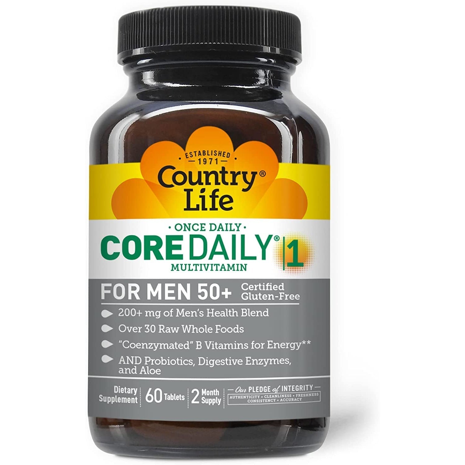 Country Life Core Daily-1 Multivitamin for Men 50+-60 tablets-N101 Nutrition