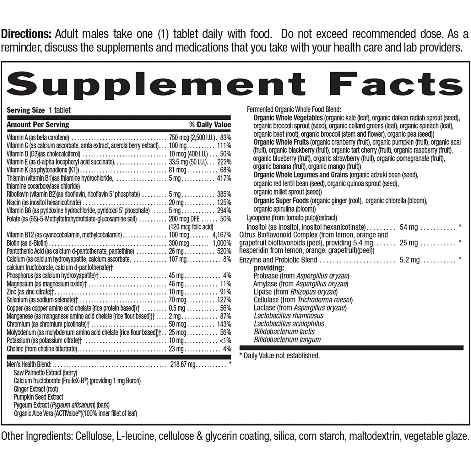 Country Life Core Daily-1 Multivitamin for Men-60 tablets-N101 Nutrition