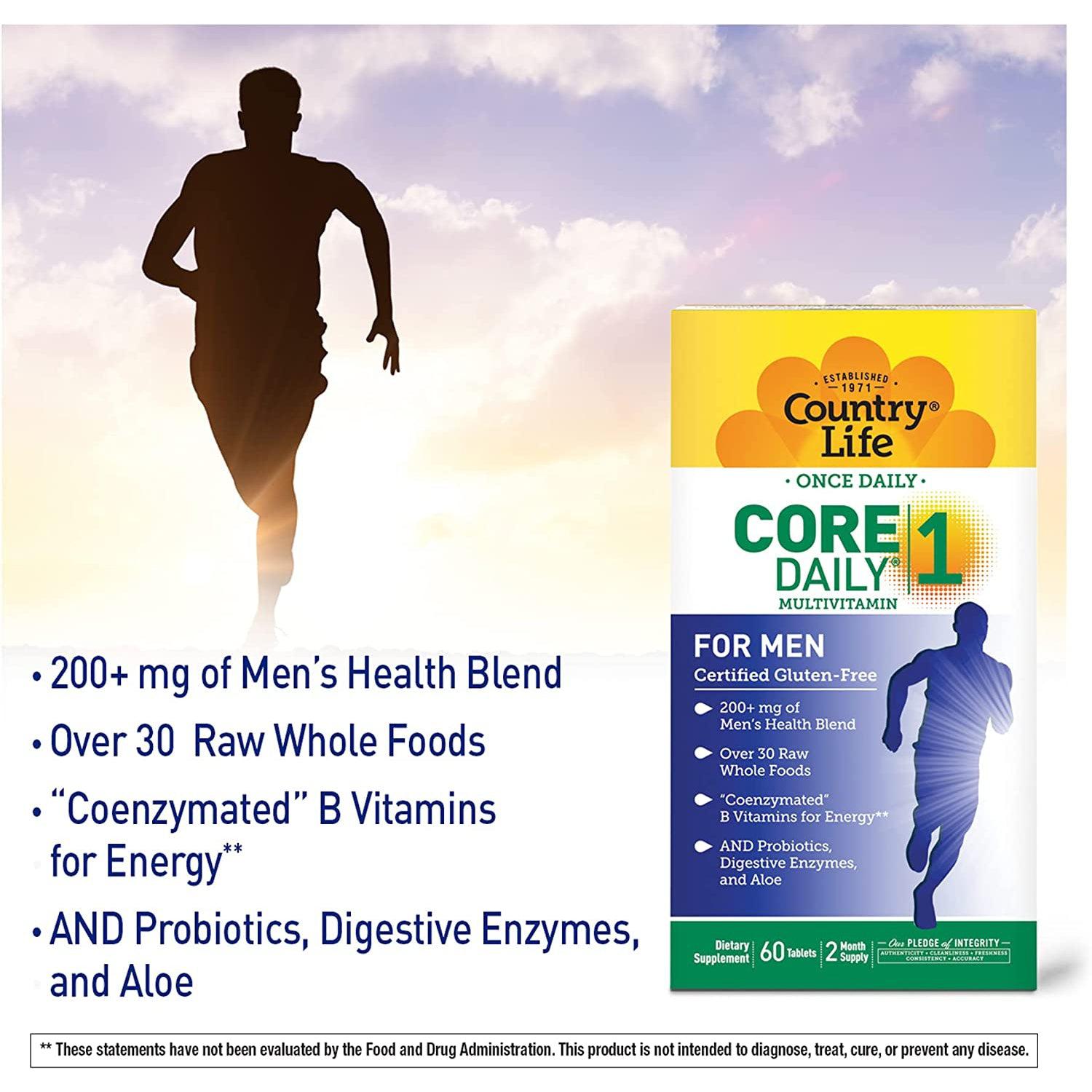 Country Life Core Daily-1 Multivitamin for Men-60 tablets-N101 Nutrition