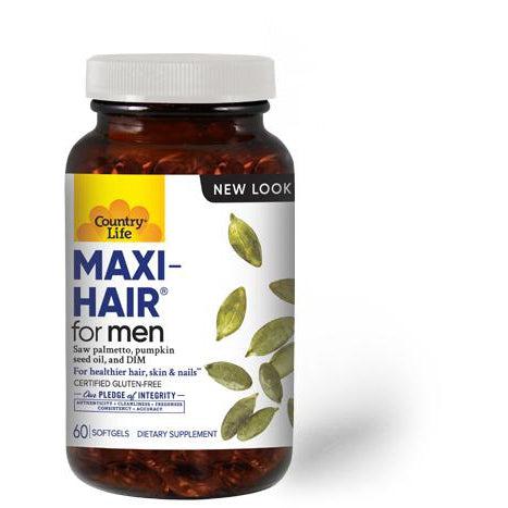 Country Life Maxi-Hair for Men-60 softgels-N101 Nutrition