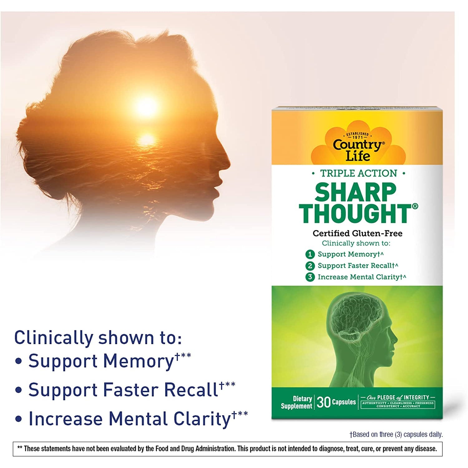 Country Life Sharp Thought-30 capsules-N101 Nutrition