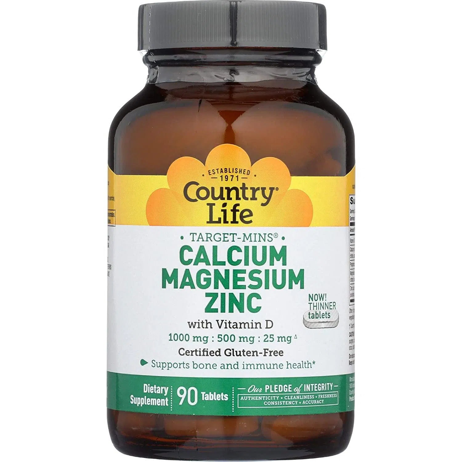 Country Life Target-Mins Calcium Magnesium Zinc with Vitamin D-90 tablets-N101 Nutrition