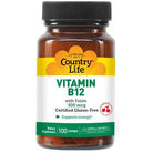 Country Life Vitamin B12 500 mcg-100 lozenges-N101 Nutrition