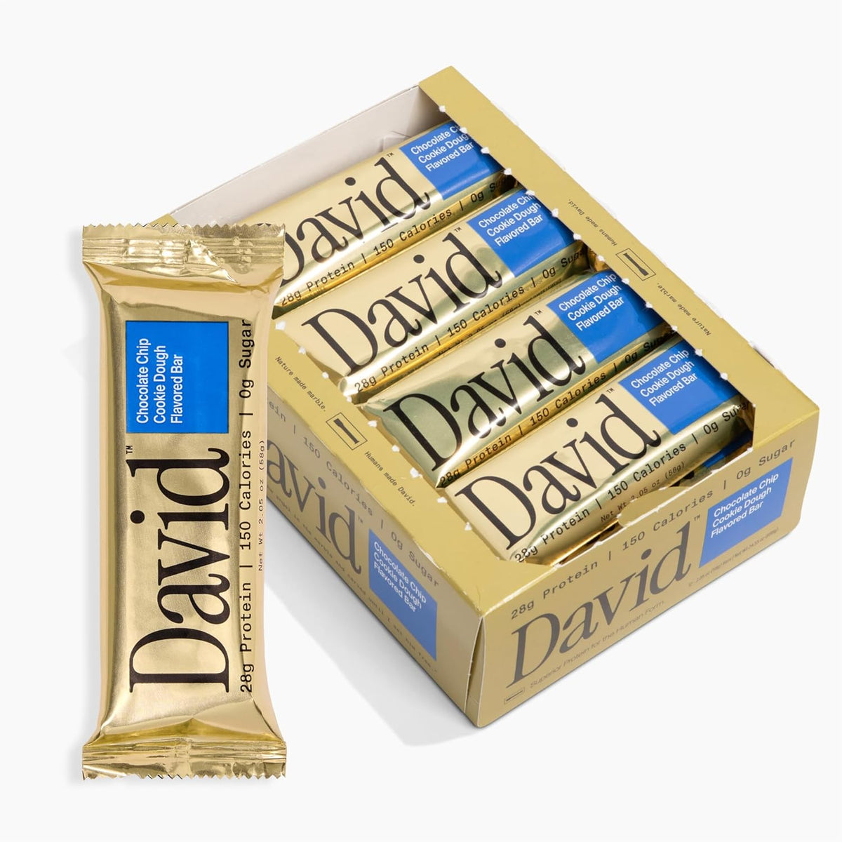 David Bar-Box (12 bars)-Chocolate Chip Cookie Dough-N101 Nutrition